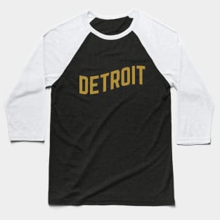 Detroit City Typography Baseball T-Shirt